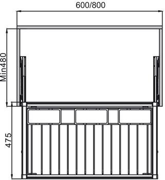 Móc Treo Quần 800mm Với Hộp Nhựa Hafele 807.95.813